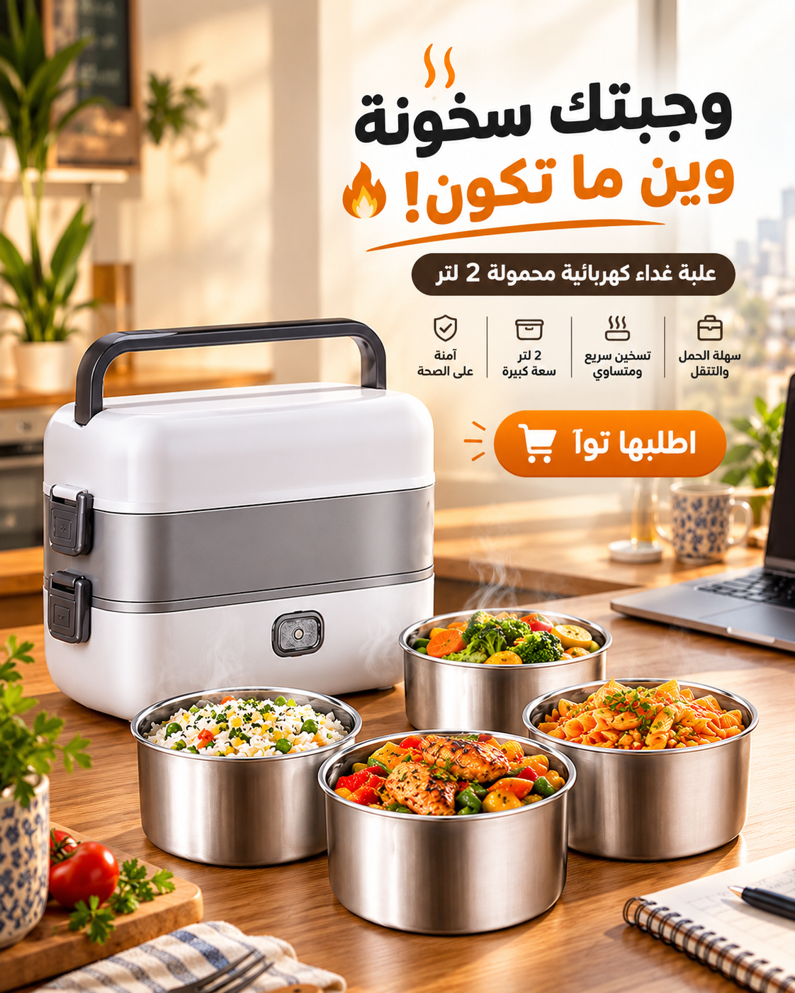 Landing image Chauffe-Repas Électrique Portable 2L
