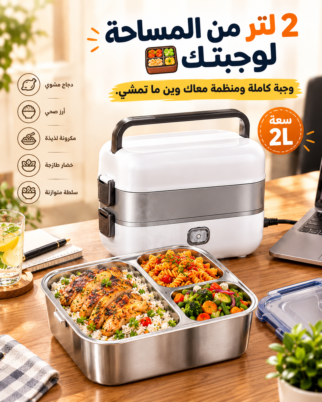 Landing image Chauffe-Repas Électrique Portable 2L